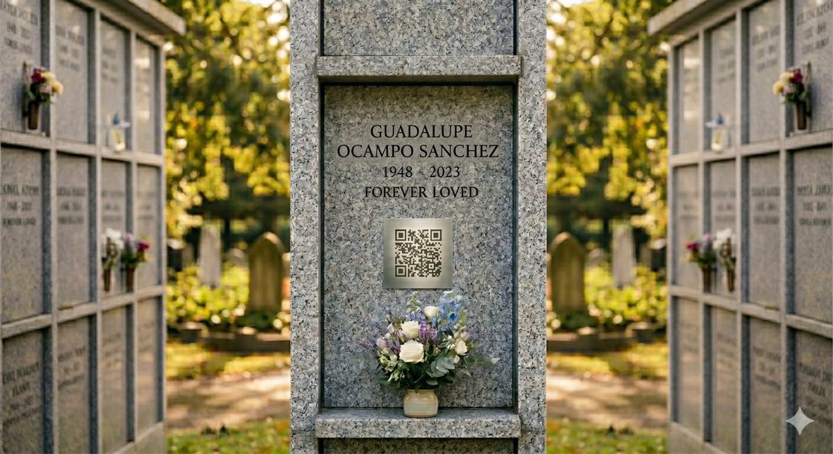 Placa Eternamente en nicho